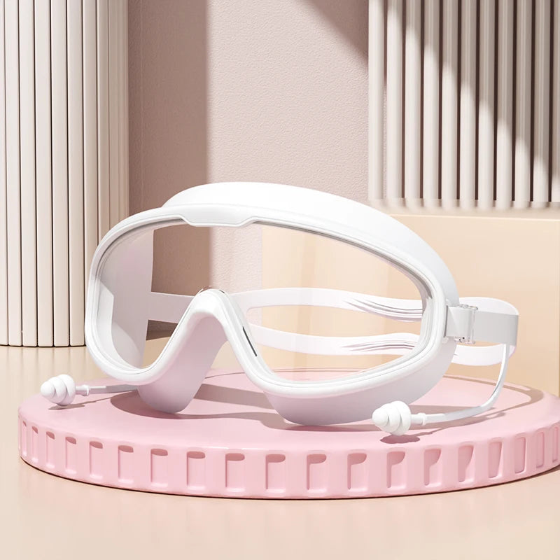 Swimming Goggles Big Frame Swimming Goggles Big Frame HD Wide View Anti-Fog UV Protection Swimming Goggles for No Leaking