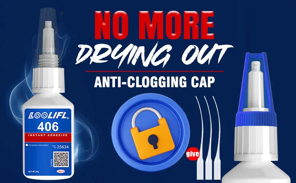 406 Instant Glue, Cyanoacrylate, Super Glue, 5 seconds fast drying, for toys crafts shoes paper fast repair,1-3pcs，20ml