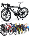 Diecast Metal Bicycle Model 1:10 Scale City Folded Road Race Cycling Mini Bike for Collection Friend Children Gift Boys Toys