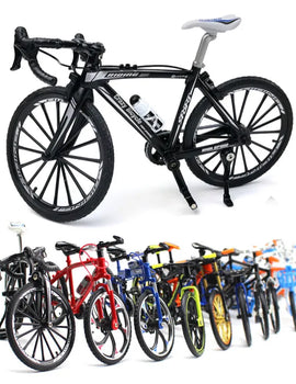 Diecast Metal Bicycle Model 1:10 Scale City Folded Road Race Cycling Mini Bike for Collection Friend Children Gift Boys Toys