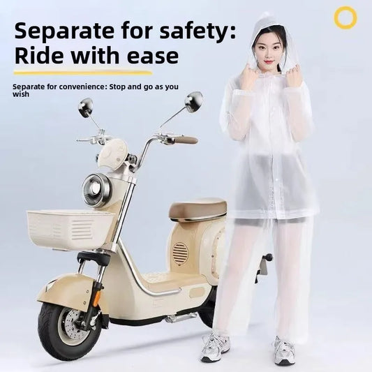 Adult Waterproof Cycling Rain Suit with Separate Rain Pants