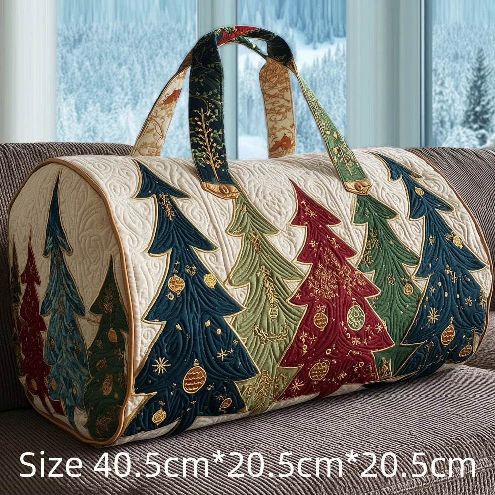 3D Print Quilted Duffle Bag Mountain Forest Lake Cabin Scenery Weekend Gym Overnight Bags Carryall Handbag Travel Camping Hiking