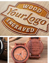 Wood Watch Calendar Multifunctional Fashion Wrist Quartz Customizable Engraving