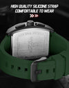 Multi-function Calendar Watches Male Fashion Sport Personalized  Wrist Watches Large Dial TPU Strap Clock