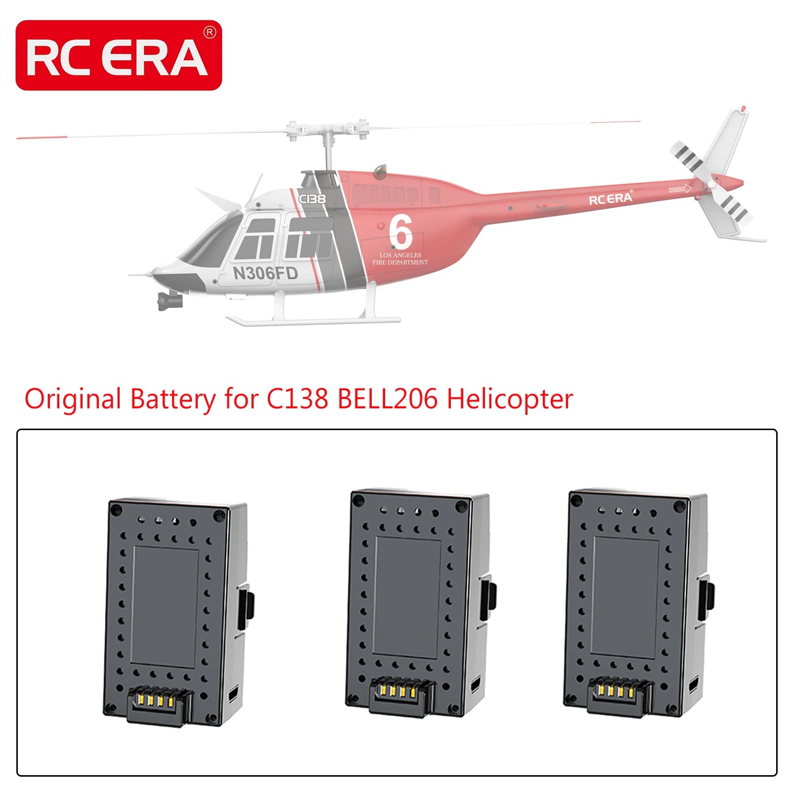 RC ERA C138 BELL 206 Jet Ranger 6-axis Gyro Stabilized Altitude Hold 4ch RC Helicopter Aircraft Hobby for Adults -RTF