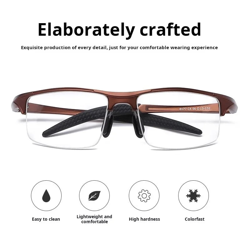 Lightweight Aluminum Magnesium Sports Cycling Half Frame Eyeglasses Frames