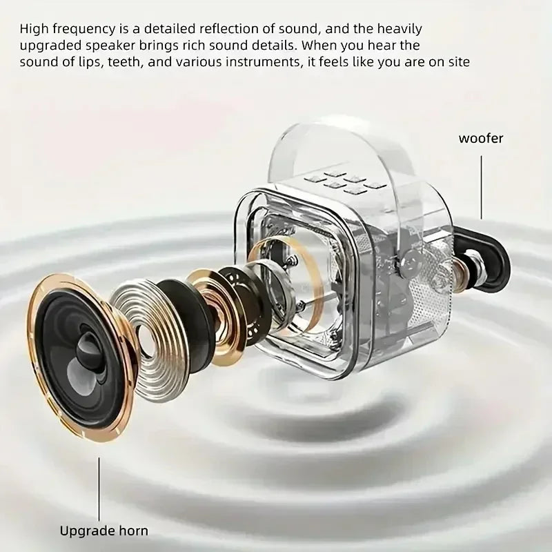 Bluetooth K12 Karaoke Machine Portable 5.3 PA Speaker System with 1-2 Wireless Microphones