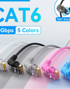 CAT6A Ethernet Cable 10Gbps 90/360 Degree Rotation CAT 6A Slim Networking Internet Lan Cord for PC PS4 Router RJ45 Cable