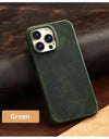 Retro Cowhide Phone Case for iPhone 16 15 14 Pro Max 16Pro 14Pro 15Pro Luxury Crazy Horse Genuine PULL-UP Leather Back Cover