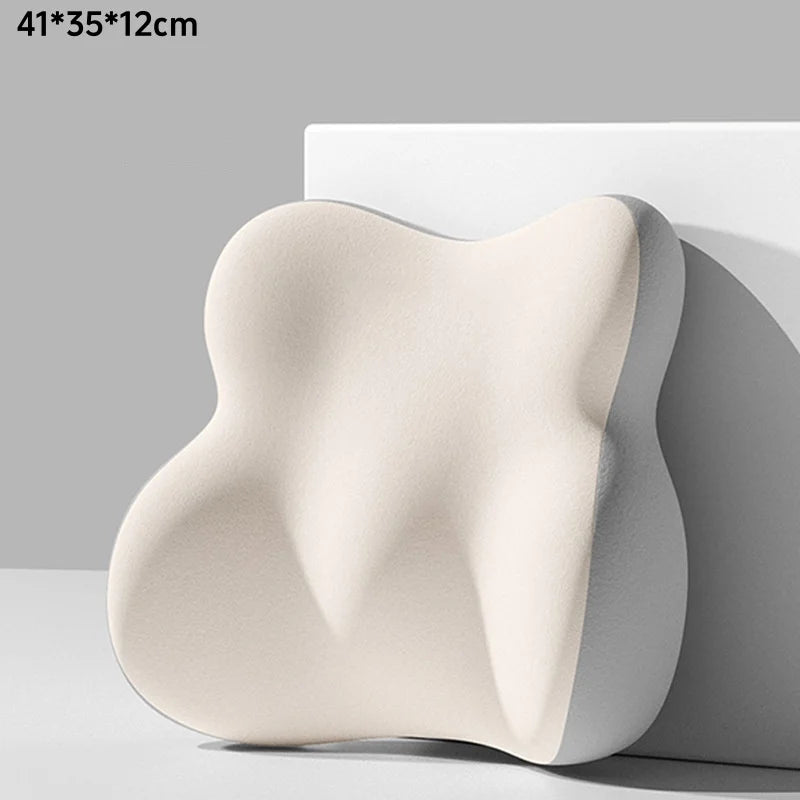 Memory Foam Lumbar Back Cushion Car Office Chair Lumbar Cushion Postpartum Waist Support Multi Functional Pain Relief Pillow