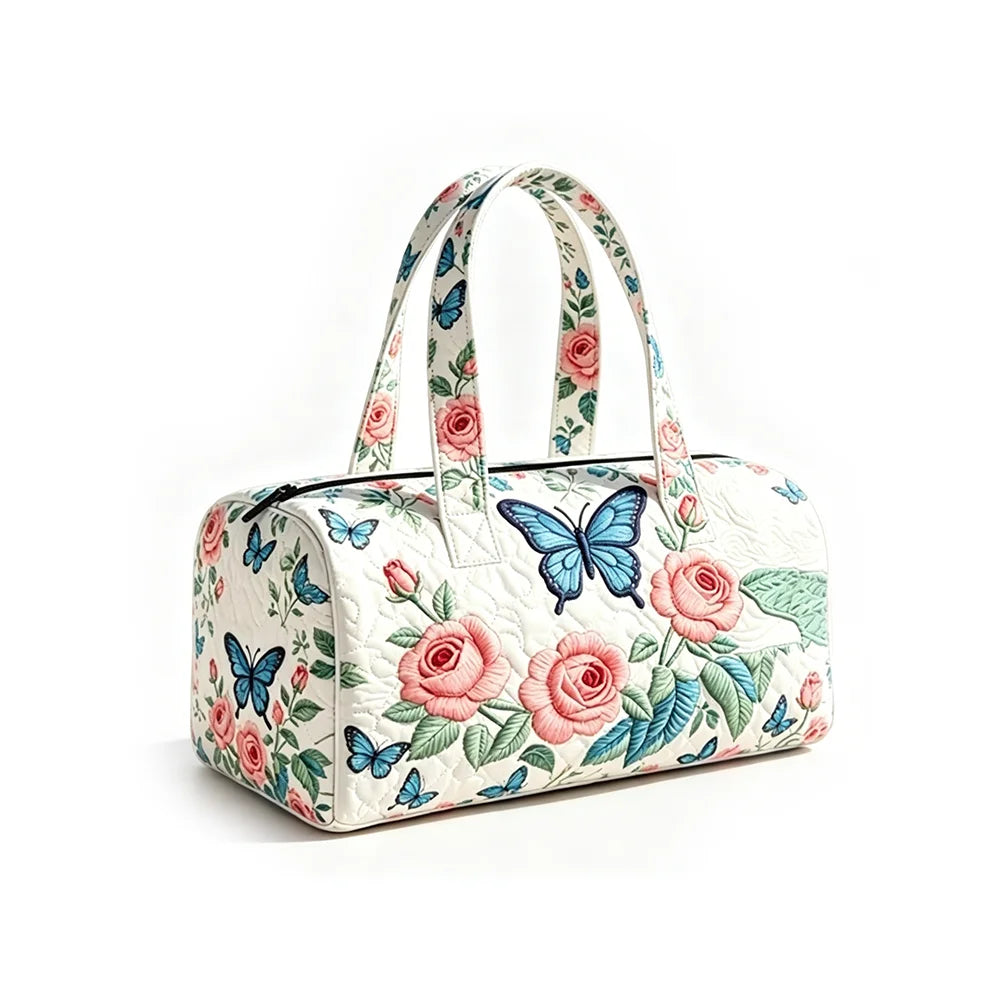 Vintage Animal Print Quilted Duffel Bag Overnight Travel Bag Lightweight Handheld Luggage for Vacation Gym Weekend Getaway