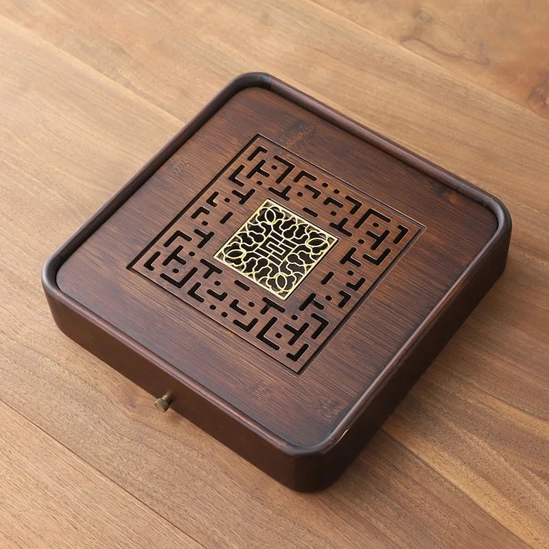 Home And Kitchen Tea Tray Portable Dishes For Tea Ta Kawi Bamboo Rectangle Wooden Tray For Chaban Tea Table Serving Trays