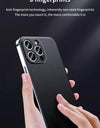 Genuine Cowhide Leather Phone Case for iPhone 16 15 14 Pro Max 14 Plus Plating Shockproof Lens Protection Back Cover