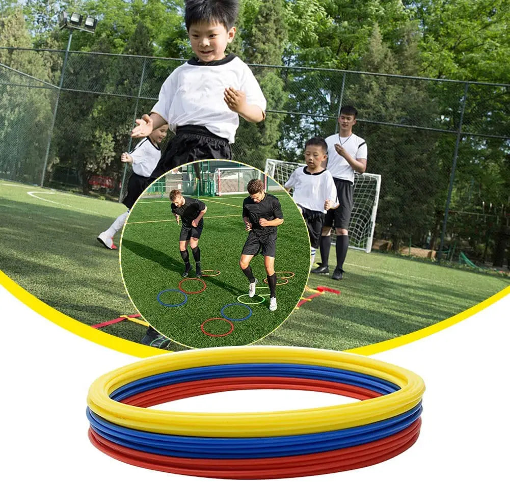 5pcs Durable Agility Training Rings Portable Football Soccer Speed Agility Training Rings Sport futbol Training Equipment