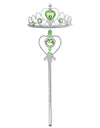 Kids Rhinestone Tiara Crown and Magic Wand with Glitter Crystal Head Hoop Jewelry Hair Accessories for Girls Teens Birthday Gift