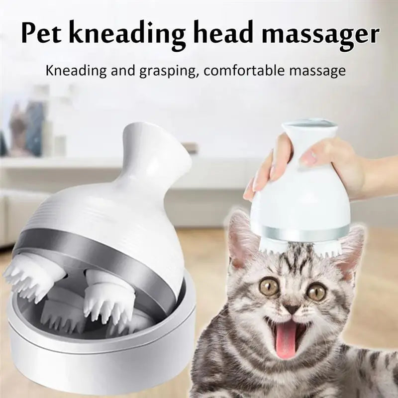 Rechargeable Electric Head Massager Pet Cat Dog Massager Vibrating Scalp Body Deep Massage Prevent Hair Loss Relieve Stress