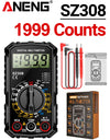 Square Wave Digital Multimeter 1999 Counts HFE Triode Buzzer Tester AC/DC Voltage 10A Current Multimeters Meter Tool