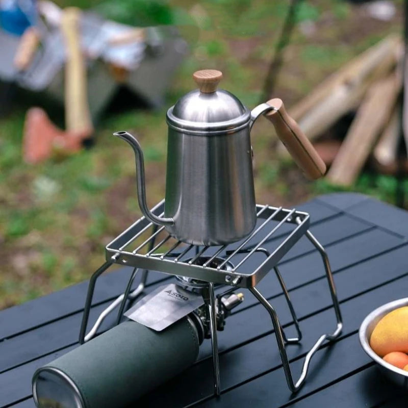 Outdoor Stainless Steel Mini Folding Stove Holder Camping Portable Barbecue Rack