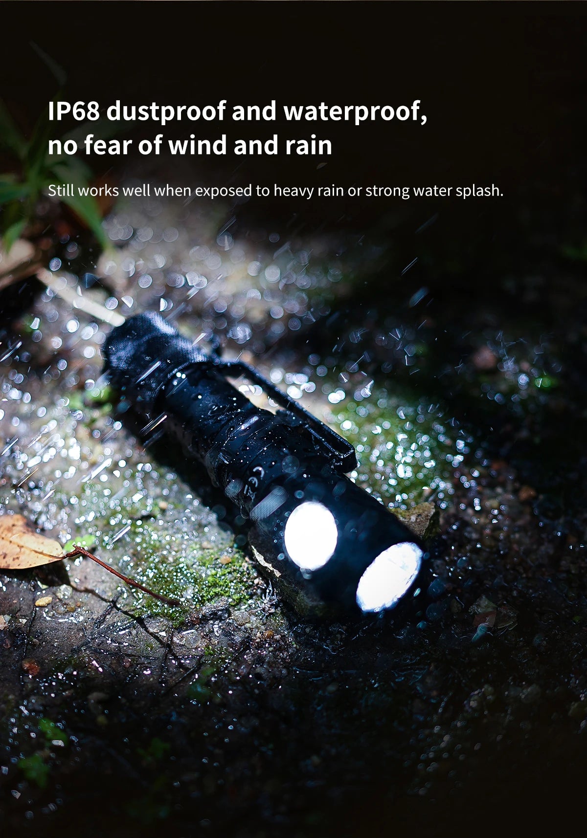 2000 Lumen Rechargeable Swivel Head Dual Beam LED Flashlight With Magnetic Tail