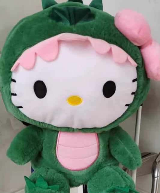Cartoon Dinosaur Kitty Plush Pillow Soft Stuffed Doll