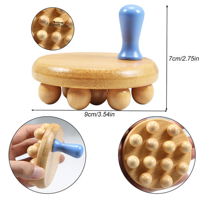 Wood Therapy Massage Tools, Hand Wooden Body Brush for Cellulite Remove, Deep Tissue Massager for Back, Neck, Foot Pain Relief