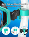 Snorkel Mask 3 Windows Panoramic Wide View HD 3 Lens Adjustable Scuba Snorkeling