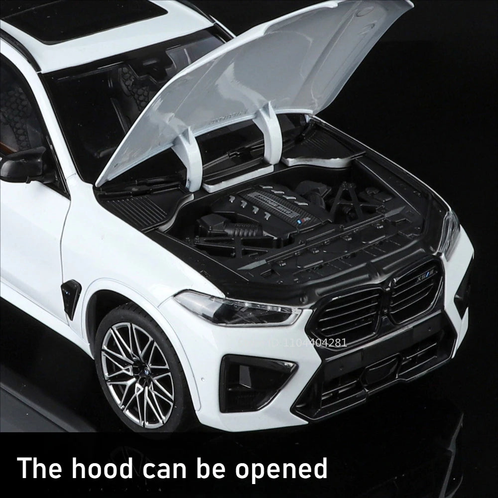1:18 X5M Honda Accord Car Toys Alloy Diecast Models Shock Absorption Doors Opened Front Wheel Steering Vehices Desktop Ornament
