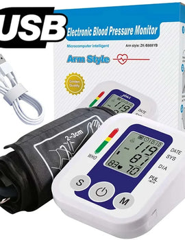 Blood Pressure Monitor Upper Arm Automatic Tonometer Digital Blood Pressure Meter BP Medical Sphygmomanometer Pulse Heart Rate