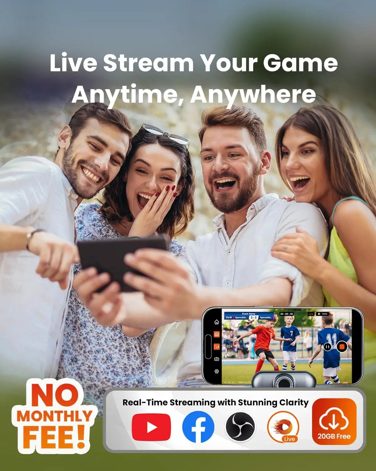 AI Auto Tracking Sports Camera 4K 60FPS Smart Team Sports Recording System