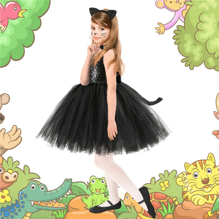 Animal Cosplay Tutu Dress with Accessories Party Costume