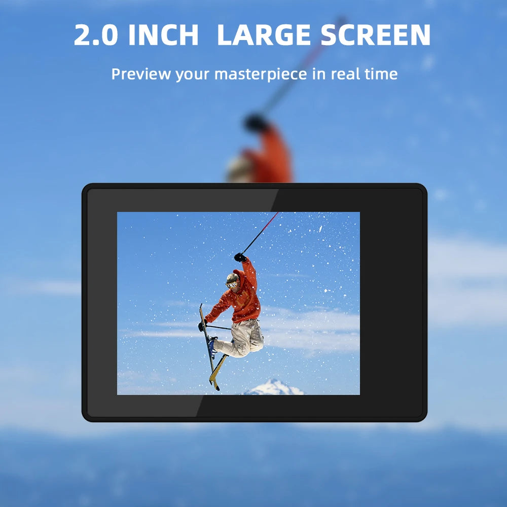 Action Camera 1080P/30FPS WiFi Bicycle Mini Camera 140° Wide-angle  Underwater Waterproof Cameras Outdoor Sports Video Recording