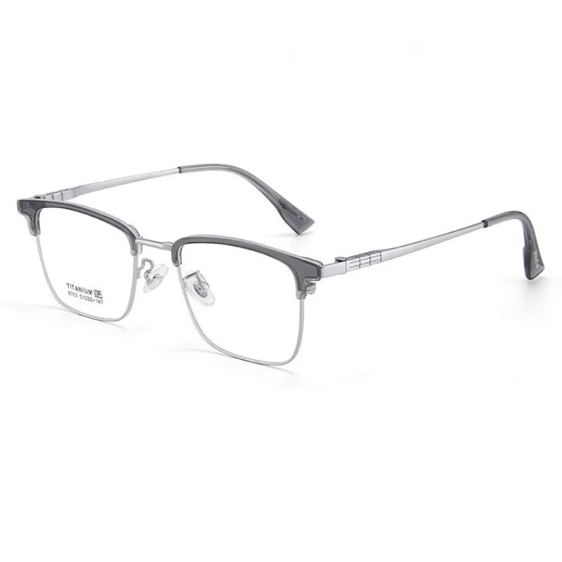 Retro Square Lightweight Titanium Eyeglasses Frames