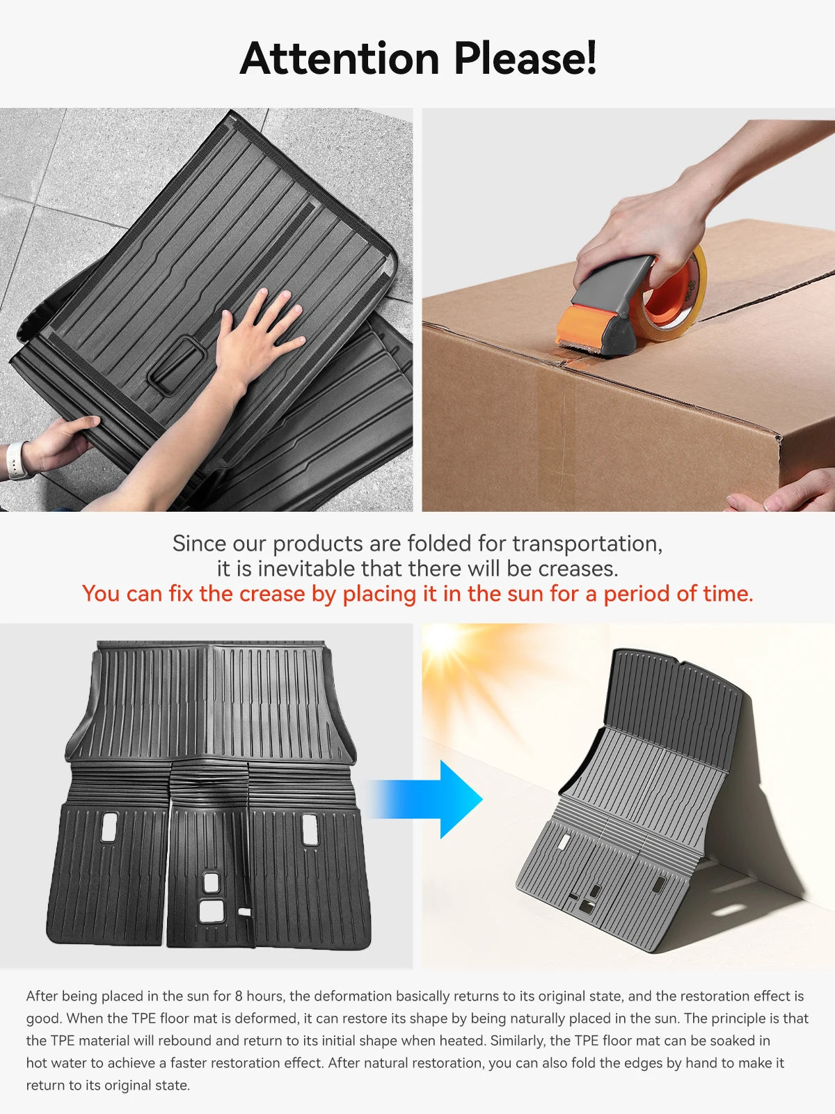 TPE Trunk Mat for Tesla Model 3 and Model Y Highland 2021 2026 Waterproof Cargo Liner