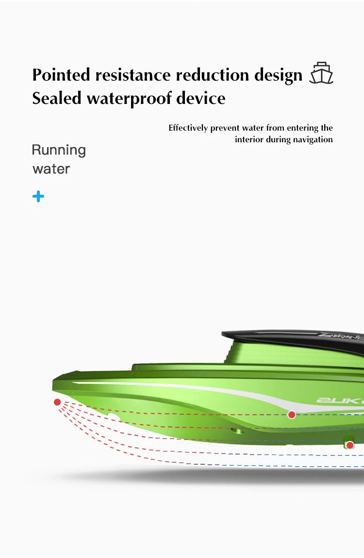 Mini RC Boats High Speed Electronic Racing Remote Control  Ship  Competition Water Toys Gifts Led Light