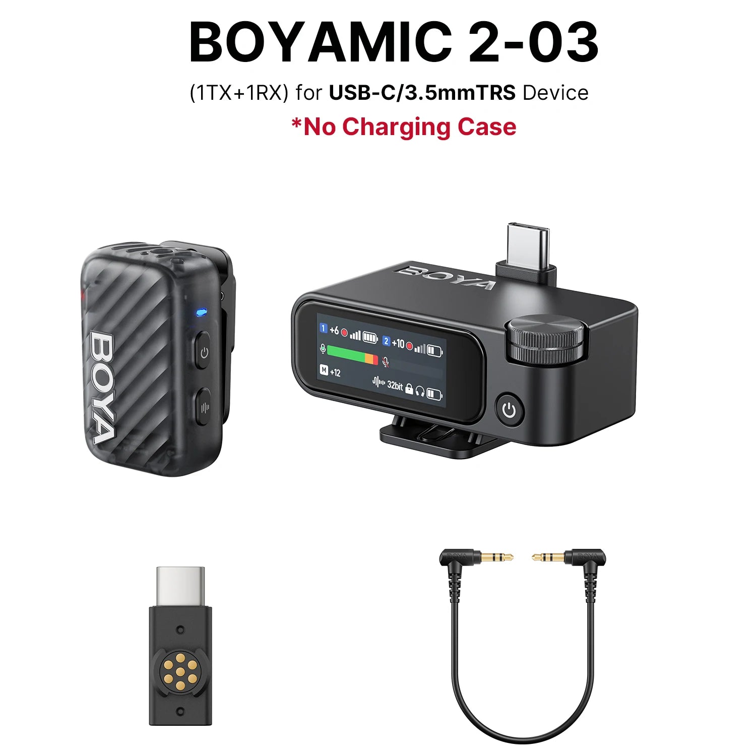 MIC 2 Wireless Lavalier Lapel Microphone for iPhone 15/16 Type-C Devices Android Camera Video Recording Vlog Streaming