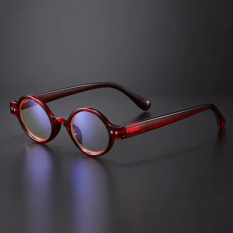 Slim Oval Reading Glasses with Blue Light Blocking Lenses for Men and Women