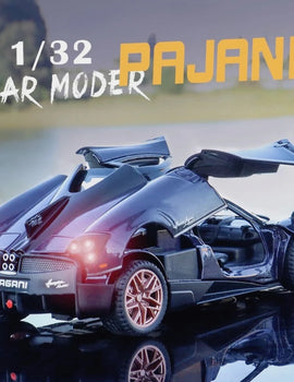 1:32 Scale Pagani Dinastia Huayra BC Car Model Toy Sound Light Gull Wing Door Alloy Diecast Supercar Models Boys Gifts