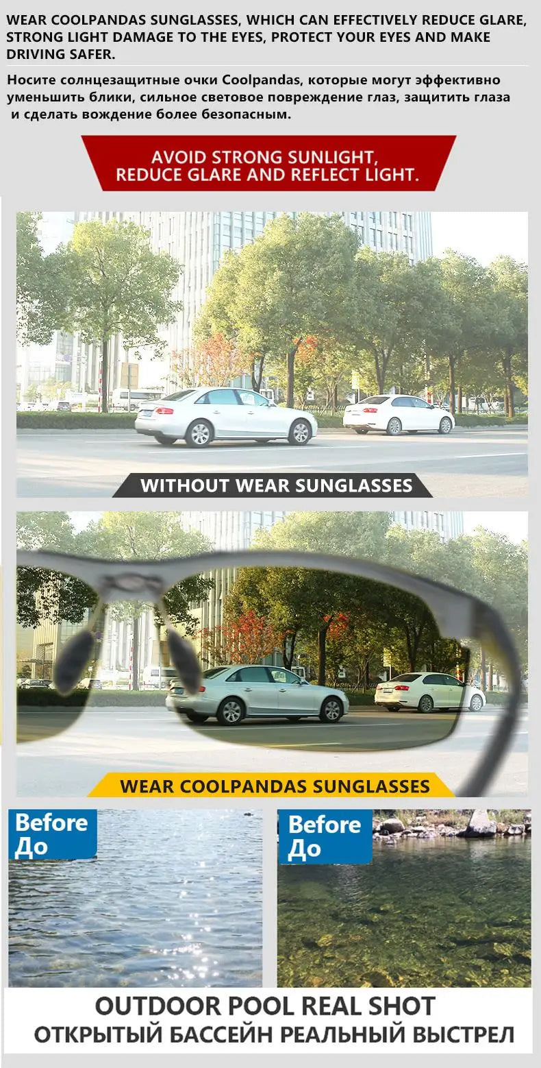 Aluminum Photochromic Polarized UV400 Day Night Driving Sunglasses for Men Women