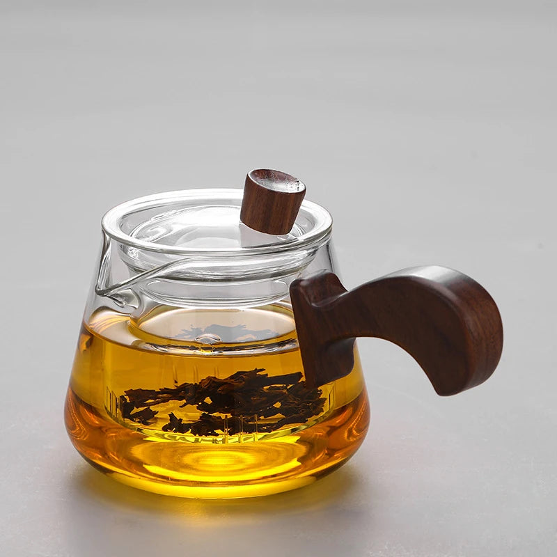 Japanese 350ml Side Handle Glass Teapot With Tea Infuser Filter Brewing Flower Tea Pot Puer Oolong Tea Maker Kungfu Tea Set