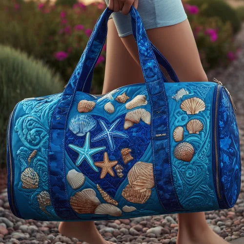 Adjustable Strap 3D Quilted Duffle Bag Large Capacity Sports Travel Tote