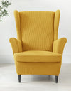 Polar Fleece Stretch Wing Chair Cover Elastic Single Wingback Chairs Covers with Seat Cushion Cover Relax Armchair Slipcovers