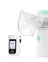 Medical Nebulizer Asthma Inhaler Handhe Inhalator Mini Silent Steam Nasal Humidifier + Finger Pulse Oximeter + Body Thermometer