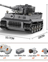 925pcs Ww2 Military Army 1:35 Sd.Kfz.181 Tiger Tank City Remote Control Building Blocks Weapon Bricks RC Vehicle Toys