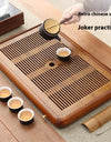 Tea Tray Home Small Solid Wood Pear Wood Dry Soaking Platform Water Storage Tea Set Tea Tray Wooden Tray
