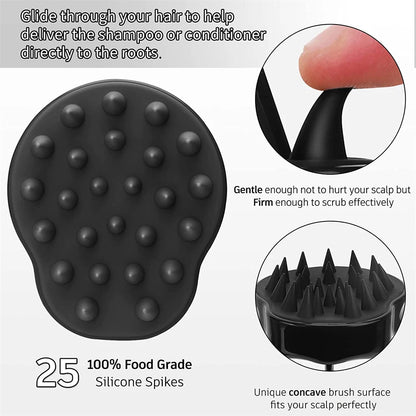 Head Massage Instrument Silicone Hair Scalp Massage Brush Comb Shampoo Hair Washing Comb Magic Handle Brush Spa Massage Brush