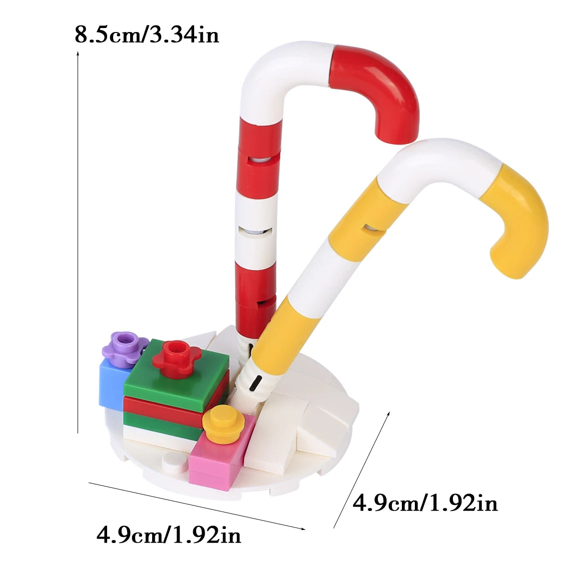 Christmas Village House Building Blocks Sleigh Reindeer Tree Present Car Wreath Fireplace Gingerbread Man Bricks Toys  Gift