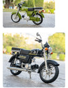 1/10 Scale Honda JiaLing JH-70 Alloy Classic Motorcycle Toys Diecast Simulation Metal Motorcycle Sound and Light Model