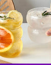 1/2/4pcs Wave Shape Glass Cup Tumbler Beverage Beer Glasses Heat-resistant Clear Drinking Glasses For Juice Coffee Cocktail