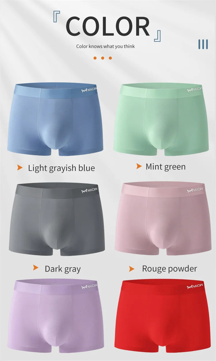 3-Pack Men’s Modal Boxer Shorts – 80 Count, Seamless Silk Crotch