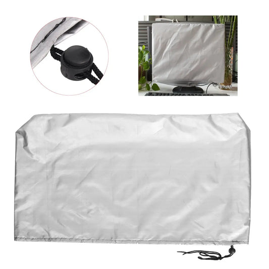 Waterproof Monitor Dust Cover for PC LCD TV Computer Screen Protective Polyester Cover 20-34 Inch